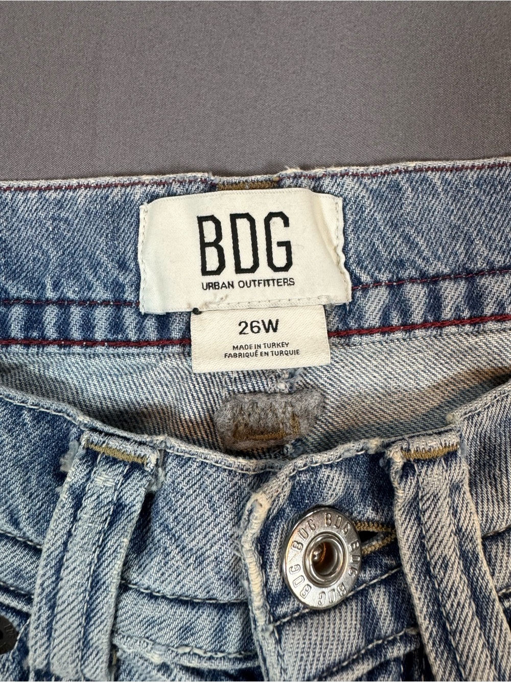 BDG Light Blue High-Rise Wide Leg Jeans Size 26 - Picture 3 of 6